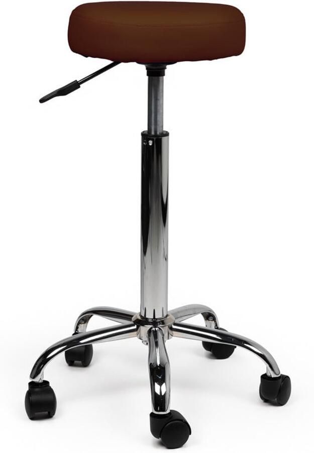 Zadelkruk Nederland Tabouret Bruin Hoog Zithoogte 70 84cm kruk op wielen krukje werkkruk zadelkruk bureaukruk kapperskruk verstelbaar draaikruk tabouret zadelkruk met rugleuning tot 160kg
