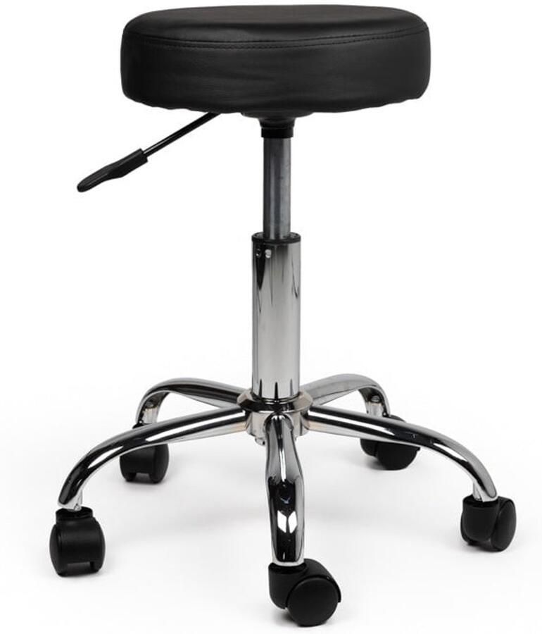 Zadelkruk Nederland Tabouret Zwart Laag Zithoogte 40 58cm kruk op wielen krukjes werkkruk zadelkruk bureaukruk kapperskruk verstelbaar draaikruk tabouret zadelkruk met rugleuning tot 160kg