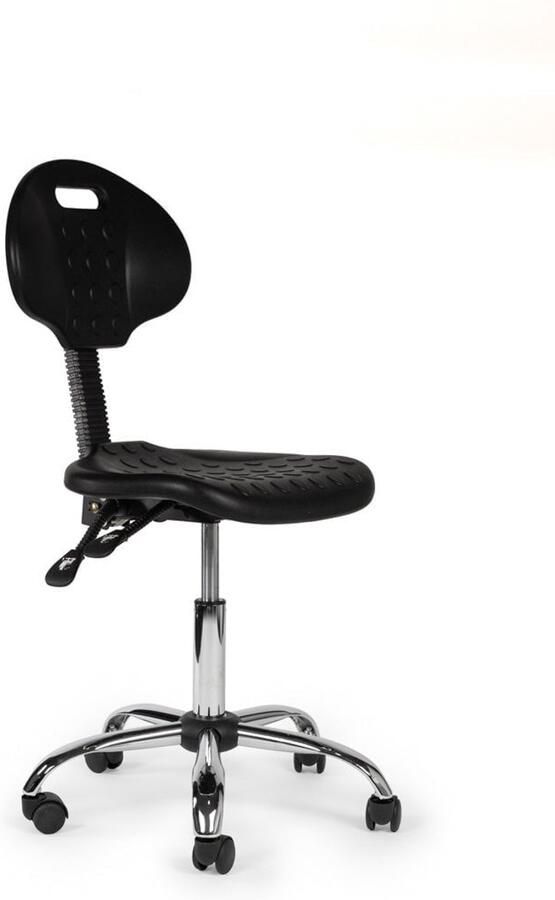Zadelkruk Nederland Werkplaatsstoel Zwart Laag Zithoogte 40 58cm kruk op wielen krukje werkkruk zadelkruk bureaukruk kapperskruk verstelbaar draaikruk tabouret zadelkruk met rugleuning tot 160kg