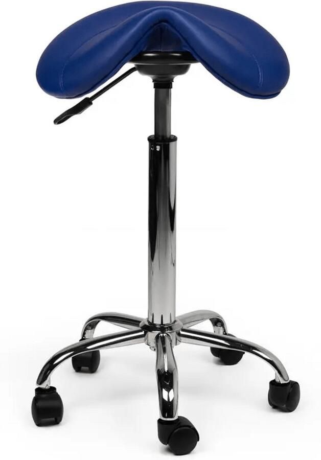 Zadelkruk Nederland Zadelkruk Zeno Hoog Blauw Zithoogte 70 84cm kruk op wielen krukje werkkruk zadelkruk bureaukruk kapperskruk verstelbaar draaikruk tabouret zadelkruk met rugleuning tot 160kg