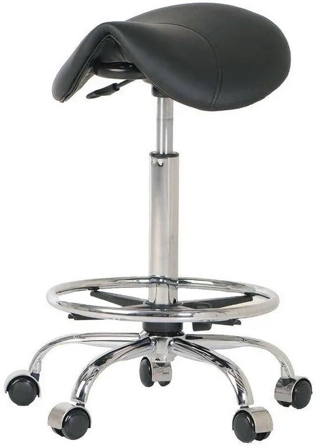 Zadelkruk Nederland Zadelkruk De Luxe Standaard Zithoogte 50 68cm kruk op wielen krukje werkkruk zadelkruk bureaukruk kapperskruk verstelbaar draaikruk tabouret zadelkruk met rugleuning tot 160kg