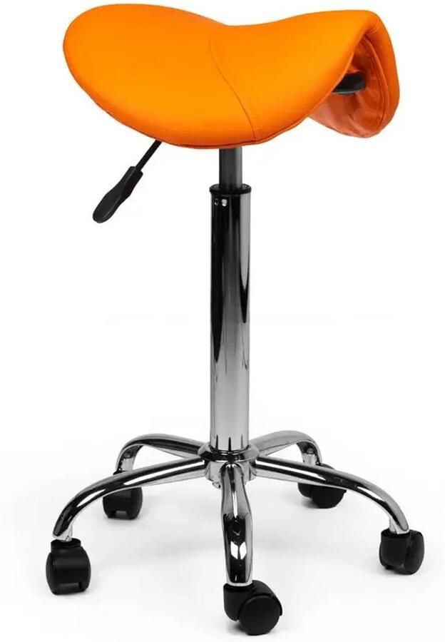 Zadelkruk Nederland Zadelkruk Zeno Hoog Oranje met Voetring Zithoogte 70 84cm kruk op wielen krukje werkkruk zadelkruk bureaukruk kapperskruk verstelbaar draaikruk tabouret zadelkruk met rugleuning tot 160kg