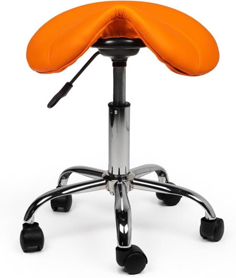 Zadelkruk Nederland Zadelkruk Antaris Oranje Laag Zithoogte 40 58cm kruk op wielen krukje werkkruk zadelkruk bureaukruk kapperskruk verstelbaar draaikruk tabouret zadelkruk met rugleuning tot 160kg