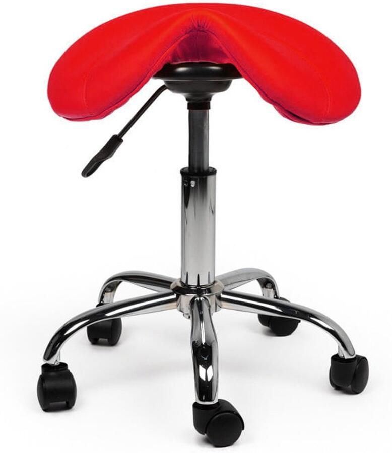 Zadelkruk Nederland Zadelkruk Antaris Rood Laag Zithoogte 40 58cm kruk op wielen krukje werkkruk zadelkruk bureaukruk kapperskruk verstelbaar draaikruk tabouret zadelkruk met rugleuning tot 160kg