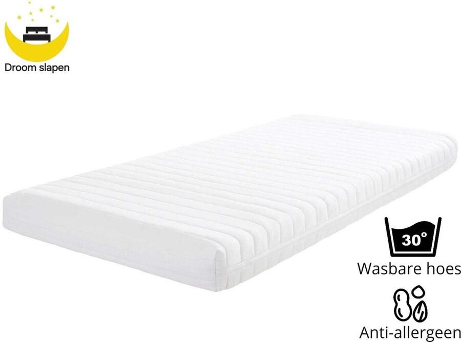 Droom slapen Luxe koudschuim matras 120x200 17 cm dik hotelkwaliteit Medium hardheid Anti allergie