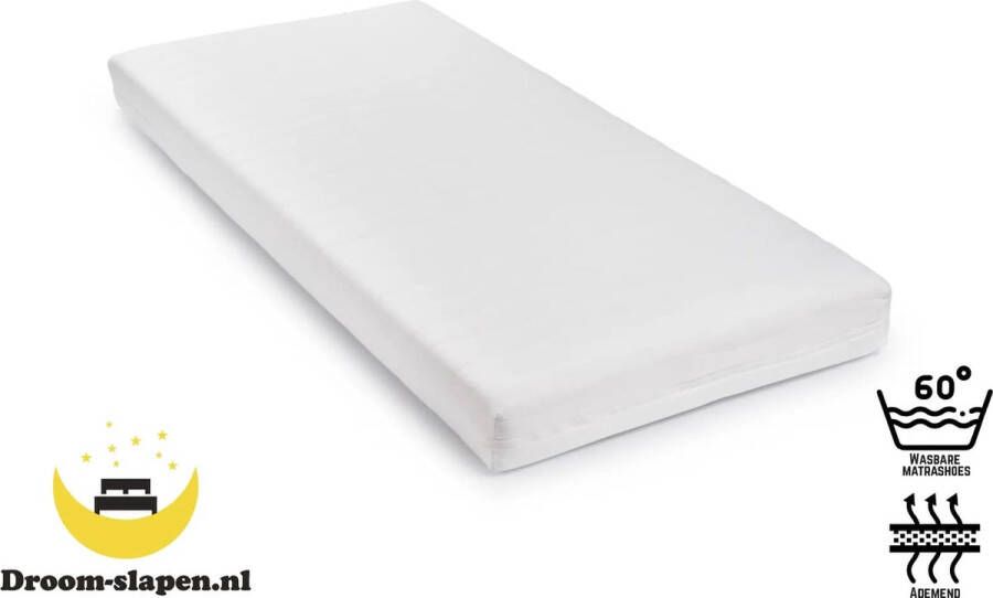 Droom-slapen.nl Matras koudschuim 120x200 17cm Luxe Bamboo tijk Anti allergisch