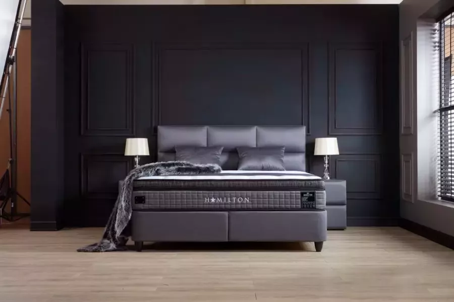 Droomidee Boxspring Hamilton 160x200 Antraciet
