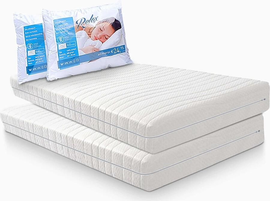 Droommatras Pocketveringmatras Pocket 320 voordeelset 2 matrassen + 2 kussens 70x200