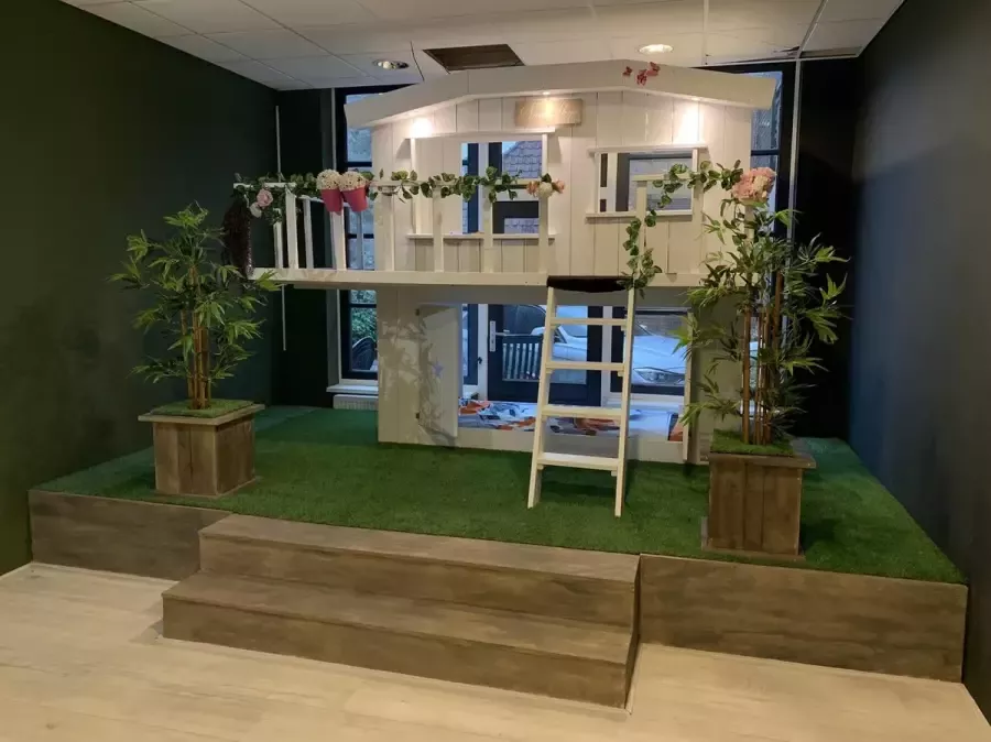 Droommeubel Concurrent Boomhutbed XXL Steigerhout kinderbed Bedhuisje Wit