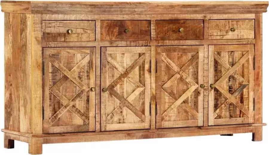 VidaXL Dressoir massief mangohout met 4 lades 160x40x85 cm