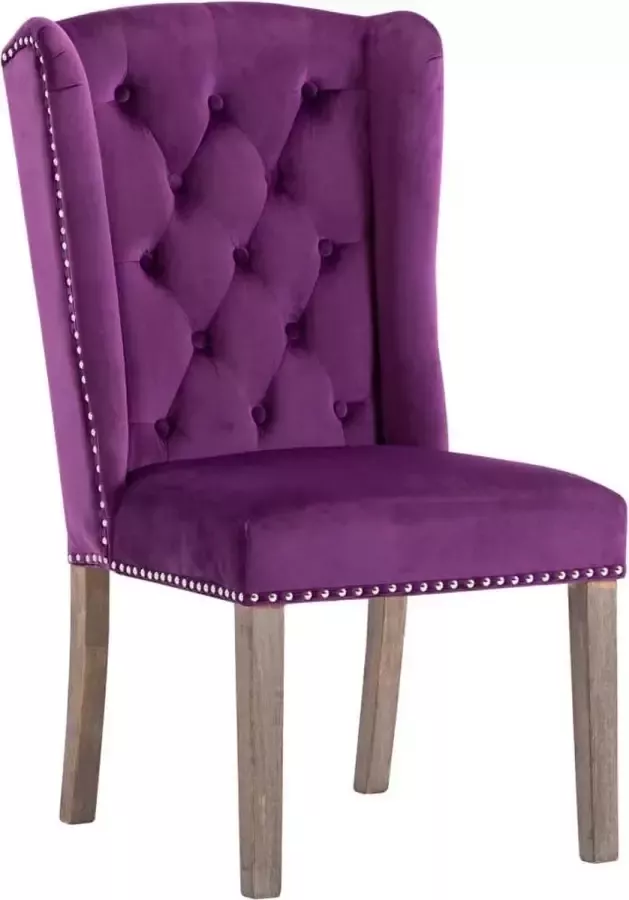 DroomMeubels Eetkamerstoel paars fluweel