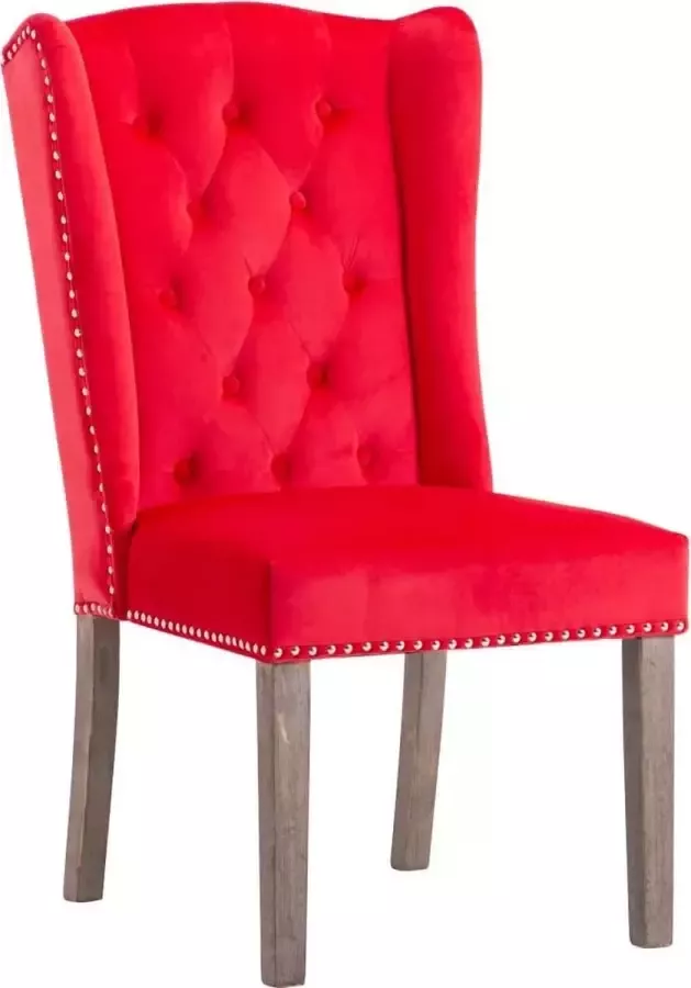 DroomMeubels Eetkamerstoel rood fluweel
