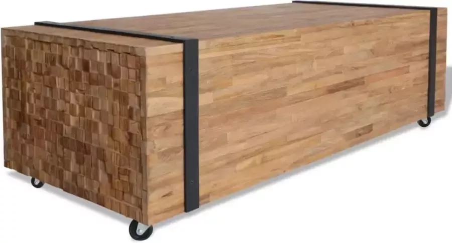 vidaXL Salontafel 110x45x38 cm massief teakhout