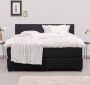 Droomslapen Boxspringset 180x200 met 1 geheel matras antraciet inclusief topper - Thumbnail 2
