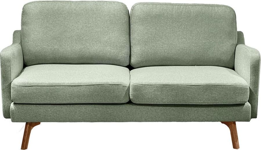 Drop Bankstel Argo set van 3 + 2 + ottoman kleur Lichtgrijs- bank met 3 zitplaatsen + bank met 2 zitplaatsen + ottoman poef Textiel Houten poten Zithoogte 44 cm - Foto 2