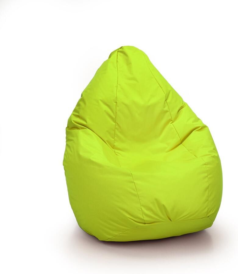 Drop & Sit compacte zitzak robuust nylon appel groen voor binnen en buiten 180 liter met uitneembare binnenzak