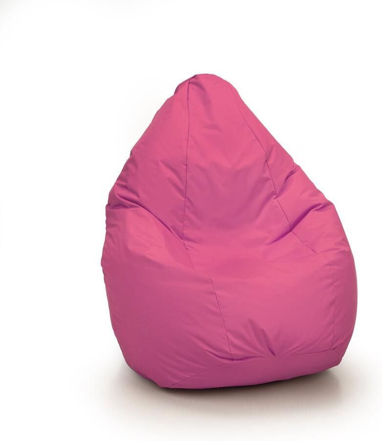 Drop & Sit compacte zitzak robuust nylon fuchsia voor binnen en buiten 180 liter met uitneembare binnenzak