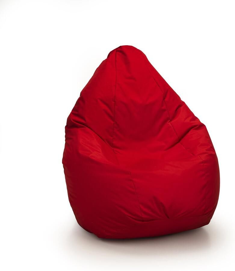 Drop & Sit compacte zitzak robuust nylon rood voor binnen en buiten 180 liter met uitneembare binnenzak