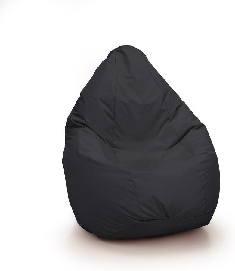 Drop & Sit compacte zitzak robuust nylon zwart voor binnen en buiten 180 liter met uitneembare binnenzak