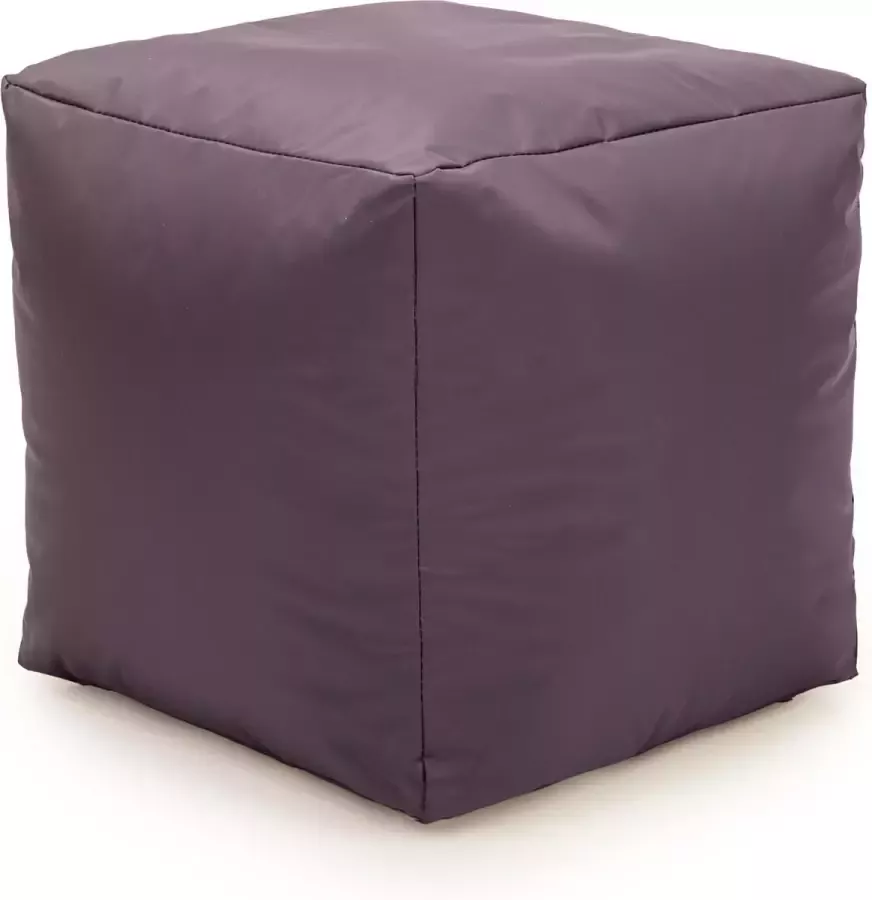 Drop & Sit Drop& Sit Poef Nylon – Aubergine – 40 x 40 x 40 cm Vierkant