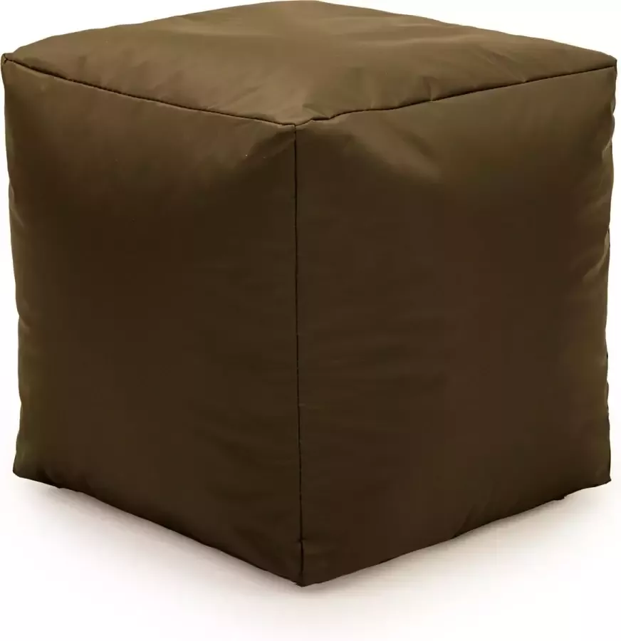 Drop & Sit Drop& Sit Poef Nylon – Bruin – 40 x 40 x 40 cm Vierkant
