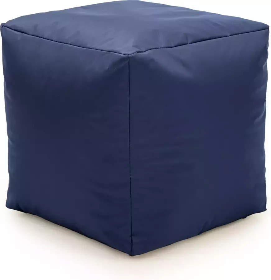 Drop & Sit Drop& Sit Poef Nylon – Donkerblauw – 40 x 40 x 40 cm Vierkant