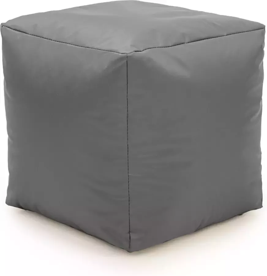Drop & Sit Drop& Sit Poef Nylon – Grijs – 40 x 40 x 40 cm Vierkant