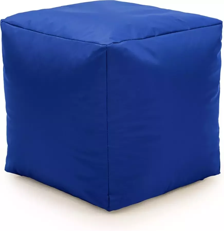Drop & Sit Drop& Sit Poef Nylon – Kobalt – 40 x 40 x 40 cm Vierkant