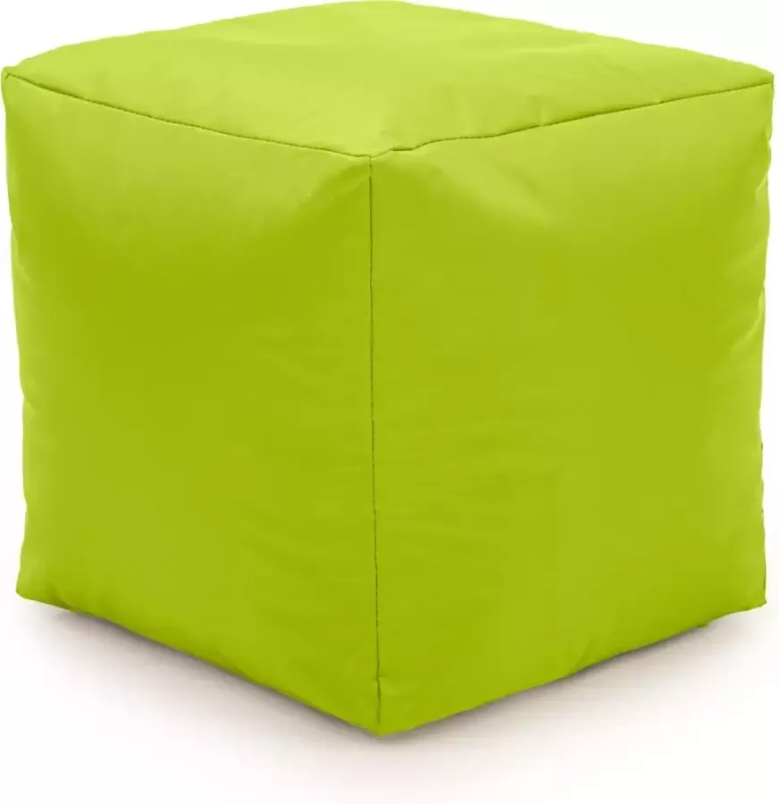 Drop & Sit Drop& Sit Poef Nylon – Lime – 40 x 40 x 40 cm Vierkant
