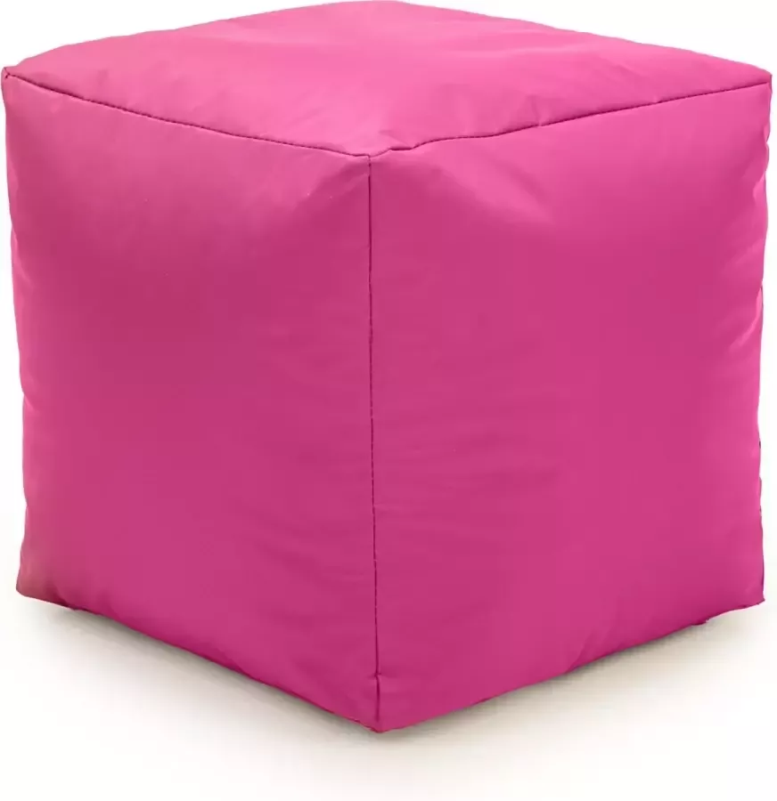 Drop & Sit Drop& Sit Poef Nylon – Roze – 40 x 40 x 40 cm Vierkant