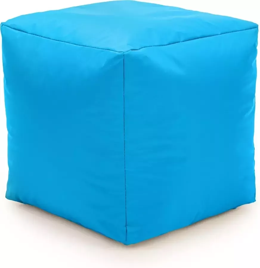 Drop & Sit Drop& Sit Poef Nylon – Turquoise – 40 x 40 x 40 cm Vierkant