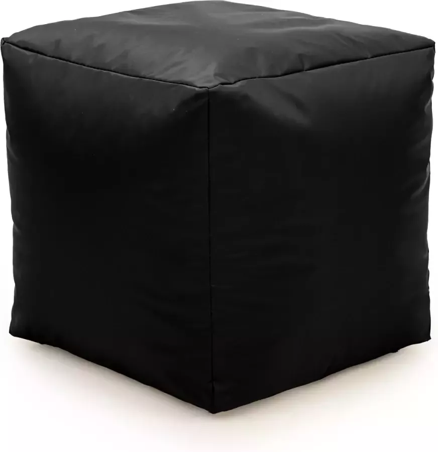 Drop & Sit Drop& Sit Poef Nylon – Zwart – 40 x 40 x 40 cm Vierkant