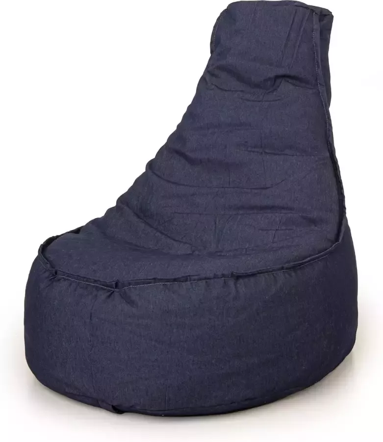 Drop & Sit Noa Zitzak Junior Spijkerstof Blauw 100 Liter