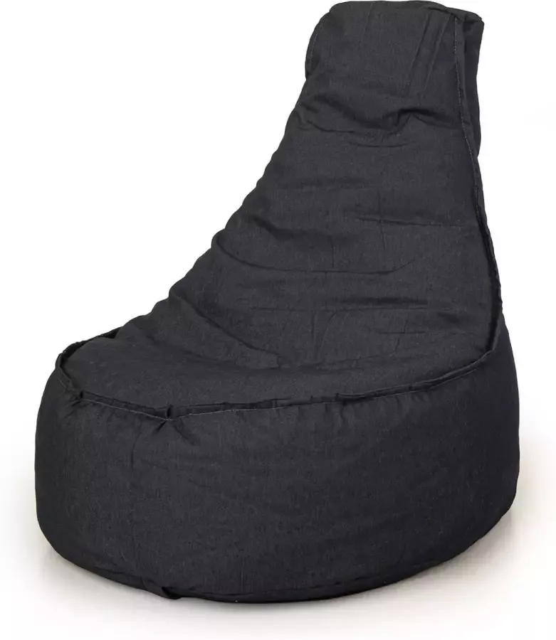 Drop & Sit Noa Zitzak Junior Spijkerstof Zwart 100 Liter