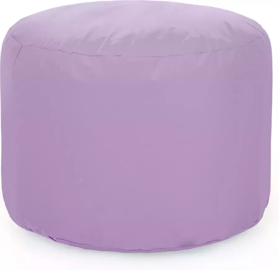 Drop & Sit Poef – Lavendel – 50 x 50 x 42 cm Rond