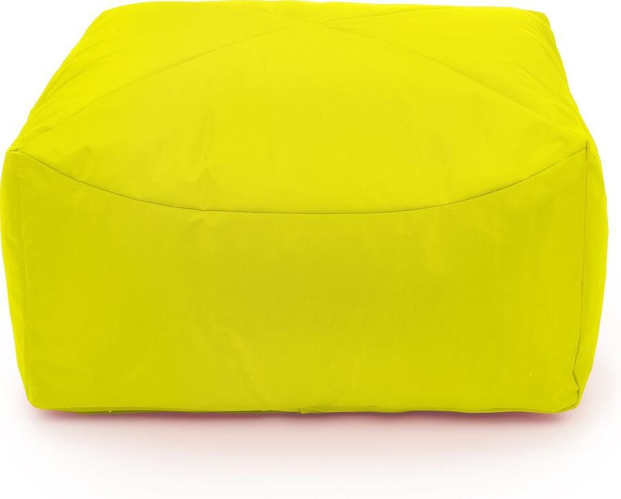 Drop & Sit poef robuust nylon geel 65x65x35