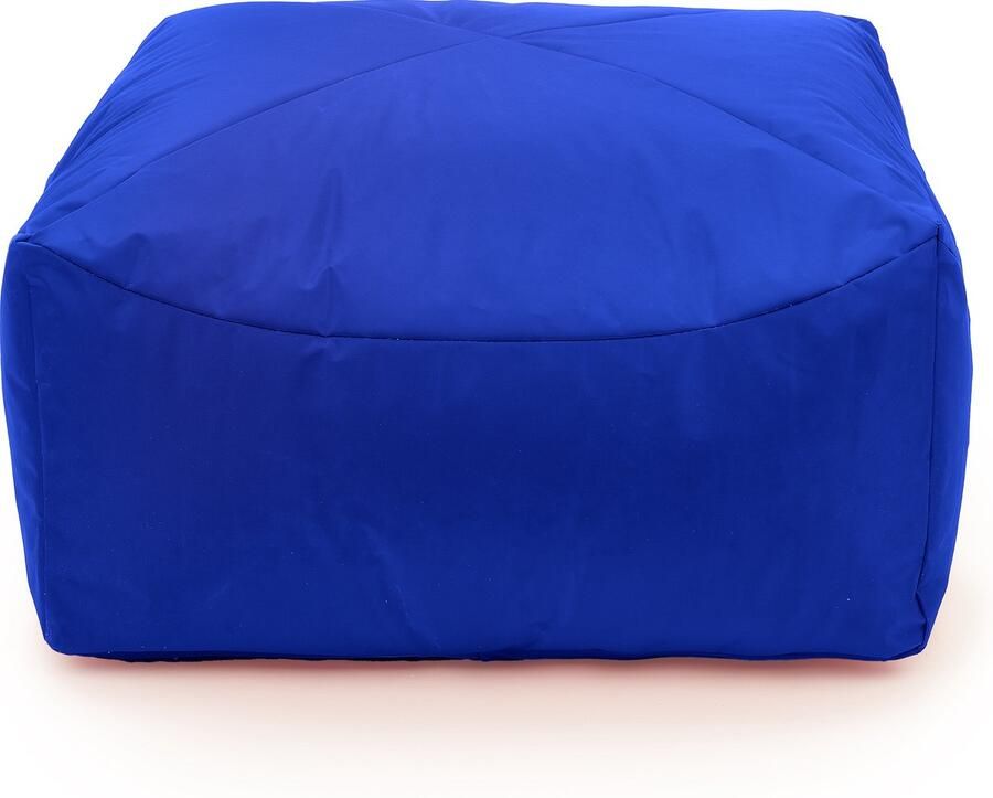 Drop & Sit poef robuust nylon kobalt blauw 65x65x35