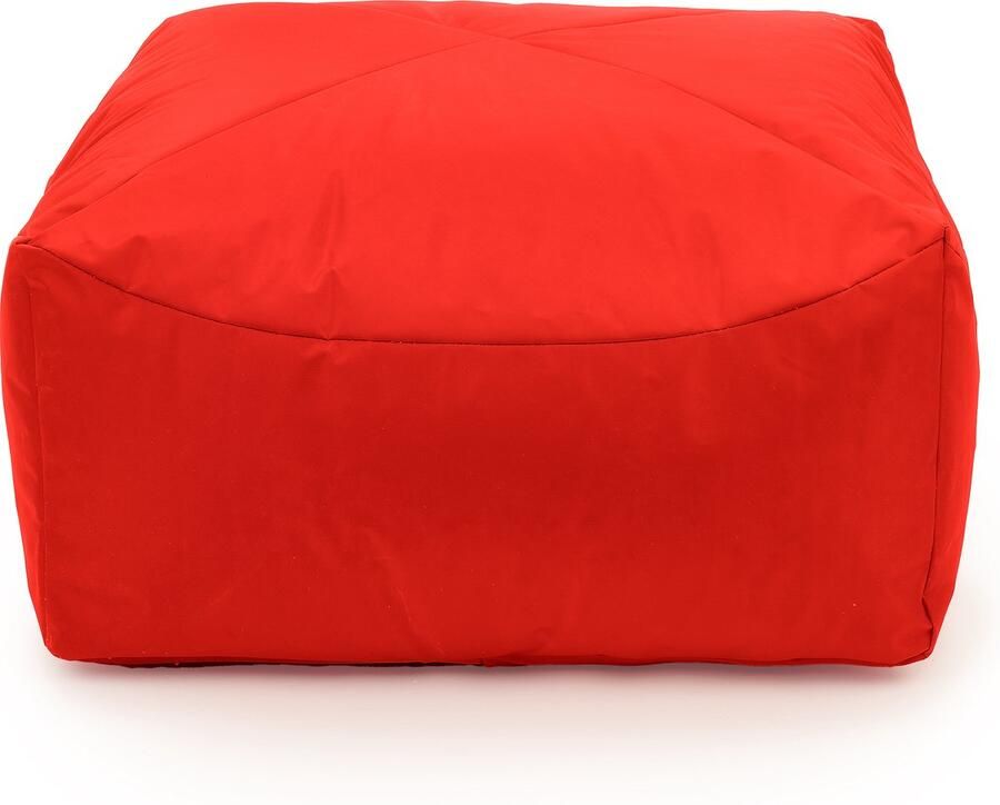Drop & Sit poef robuust nylon rood 65x65x35