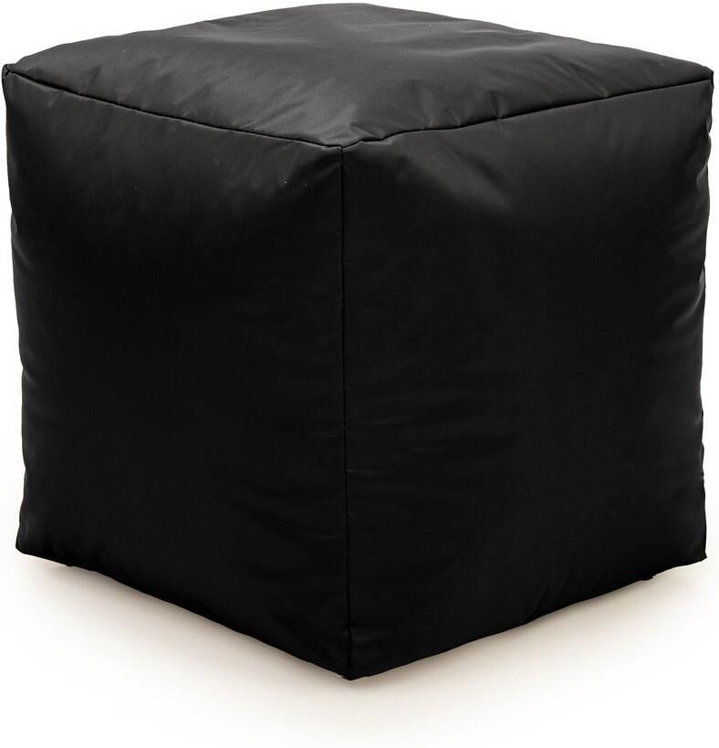 Drop & Sit poef robuust nylon zwart 40x40x40