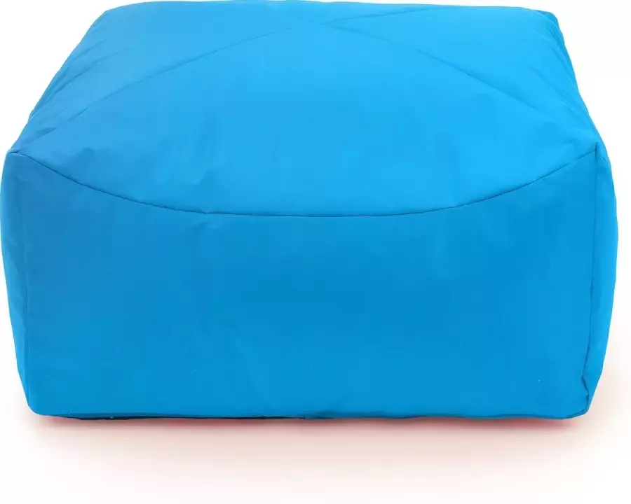 Drop & Sit Poef – Turquoise – 65 x 65 x 35 cm Vierkant
