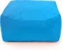 Drop & Sit Poef – Turquoise – 65 x 65 x 35 cm Vierkant - Thumbnail 1