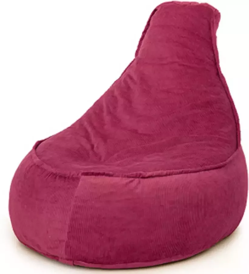 Drop & Sit Stoel Zitzak Ribstof – Cerise – 100 Liter – Voor Binnen