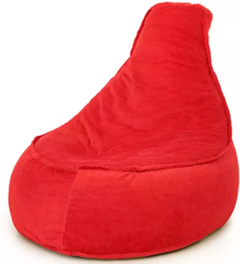 Bobbel Home Zitzak Stoelvorm Santiago Ribstof Zitstoel Junior 100 liter Curduroy Voor Binnen Rood