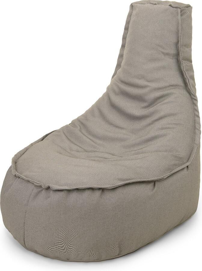 Drop & Sit Milieuvriendelijke Zitzak Stoel Kinderen Noa JR beigel 100 Liter Waterafstotend Voor Binnen en Buiten 100% Gerecycled Plastic