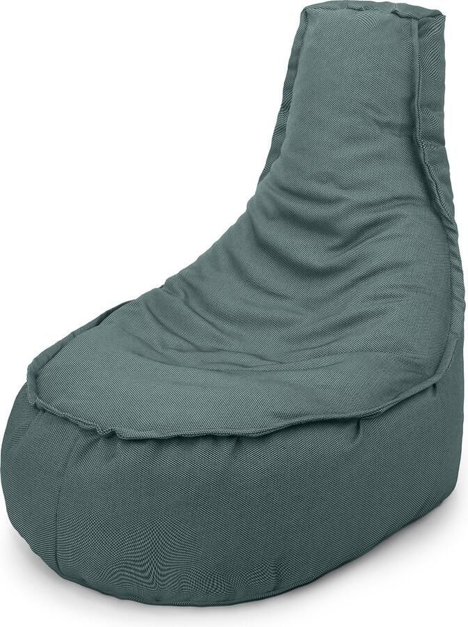 Drop & Sit Milieuvriendelijke Zitzak Stoel Kinderen Noa JR Groen 100 Liter Waterafstotend 100% Gerecycled Plastic