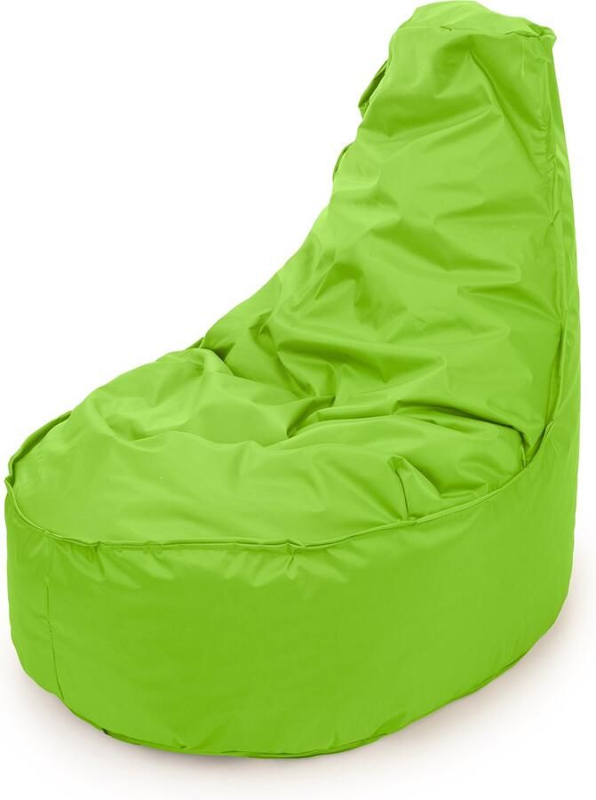 Drop & Sit robuuste zitzak stoel Noa JR voor kinderen nylon appelgroen voor binnen en buiten 55 x 75 100 Liter