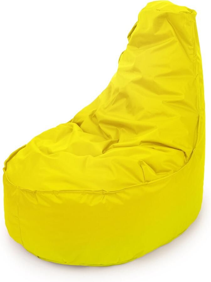 Drop & Sit zitzak stoel robuust nylon geel Noa JR voor kinderen voor binnen en buiten 55 x 75 100 Liter