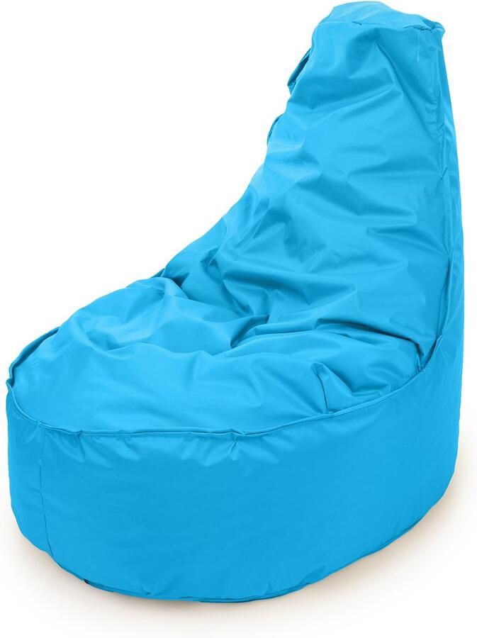 Drop & Sit zitzak stoel robuust nylon turquoise Noa JR voor kinderen voor binnen en buiten 55 x 75 100 Liter