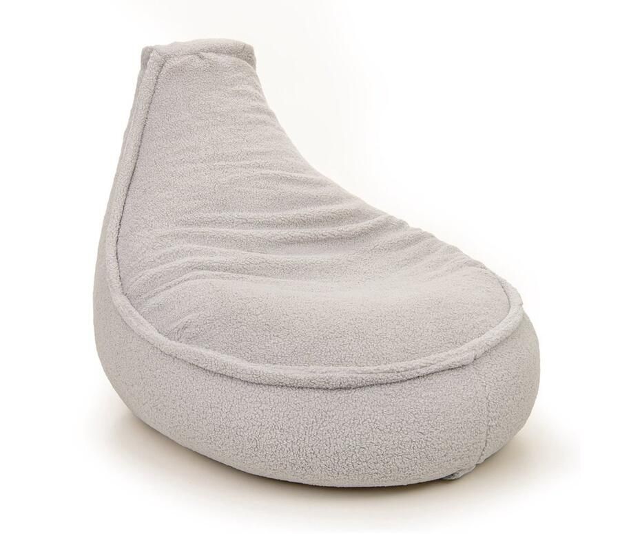 Drop & Sit zitzak stoel- sfeervolle teddy beige Noa SR 180 Liter extra comfortabel en zacht