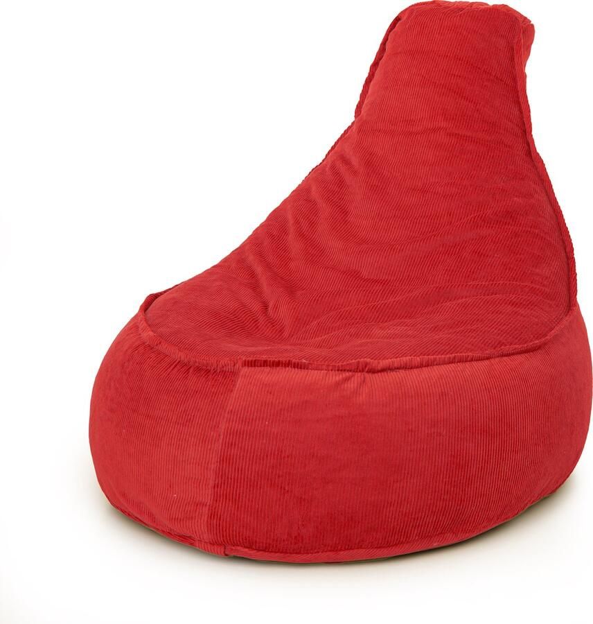 Drop & Sit -zitzak stoel trendy rib (corduroy) rood Noa JR 100 Liter